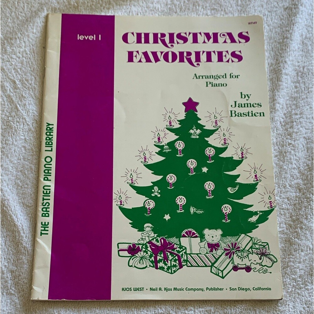 Christmas Favorites Level 1 Piano Sheet Music Solo Beginner Bastien MPN WP49 EUC